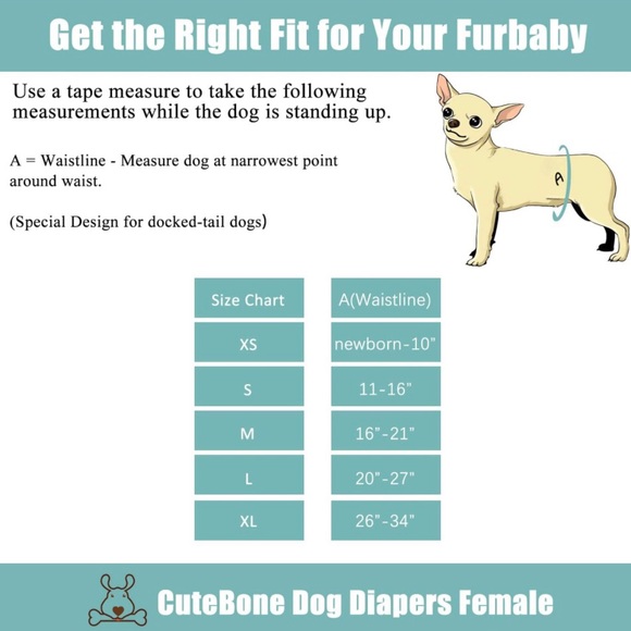 XL Cutedog dog diapers for docked tails-NWT - Picture 10 of 10